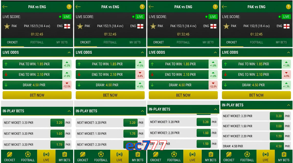 Game list for Ec777 bet section